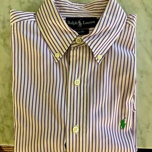 Mens Ralph Lauren M 100% Cotton dress shirt.